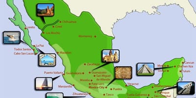சுற்றுலா வரைபடம் மெக்ஸிக்கோ