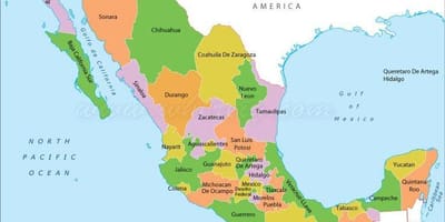 வரைபடம் மெக்ஸிக்கோ அமெரிக்கா குடியரசு