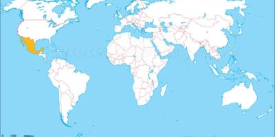 மெக்ஸிக்கோ உலக வரைபடம் இடம்