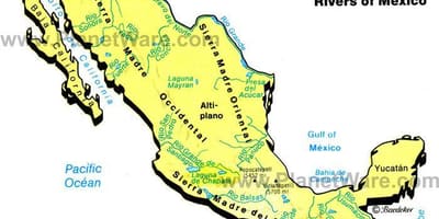 வரைபடம் மெக்ஸிக்கோ மலை வரம்புகள்