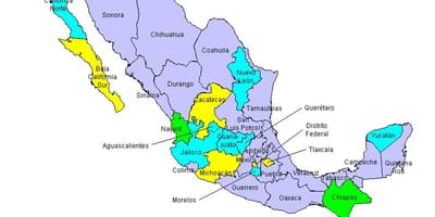 வரைபடம் Mexicos அமெரிக்கா குடியரசு