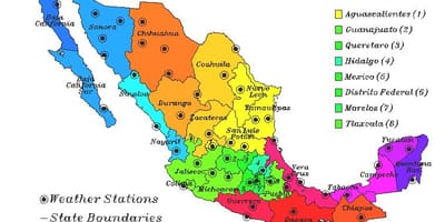 வானிலை வரைபடம் மெக்ஸிக்கோ