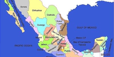 வரைபடம் மெக்ஸிக்கோ அமெரிக்கா குடியரசு