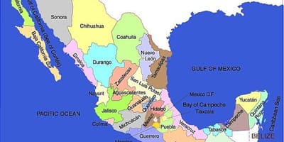 மெக்ஸிக்கோ அமெரிக்கா வரைபடம்